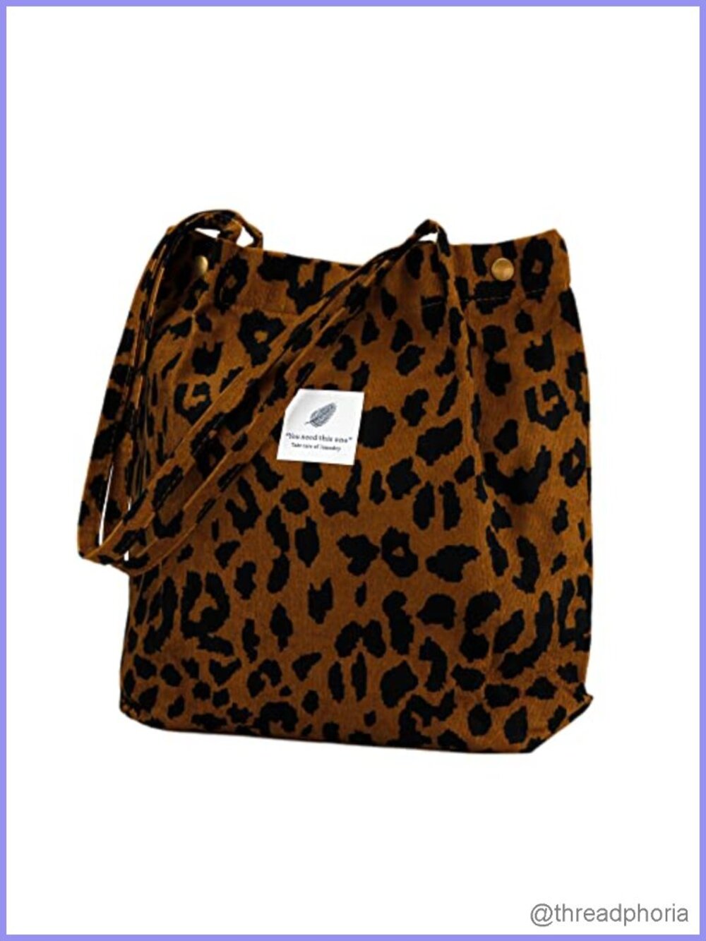 Corduroy Tote Bag Women Shoulder Bag with Inner Pocket Work Travel Shopping